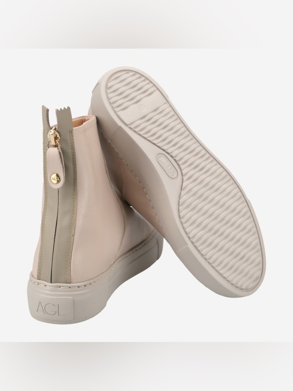 Agl Cream Leather Platform Ankle Boot - Picture 4 of 6
